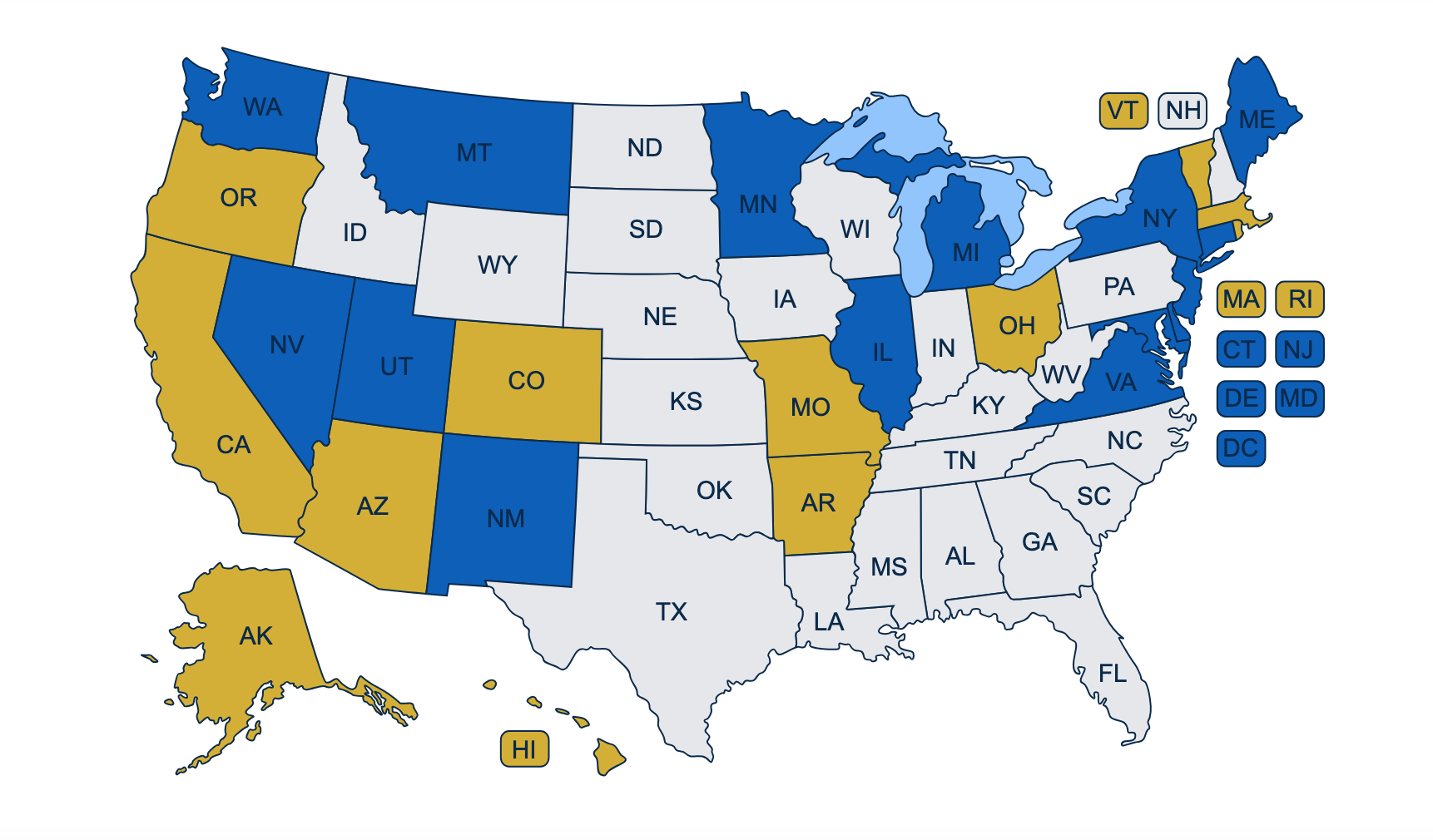 Marijuana Handlers Responsible Vendor Training national map update