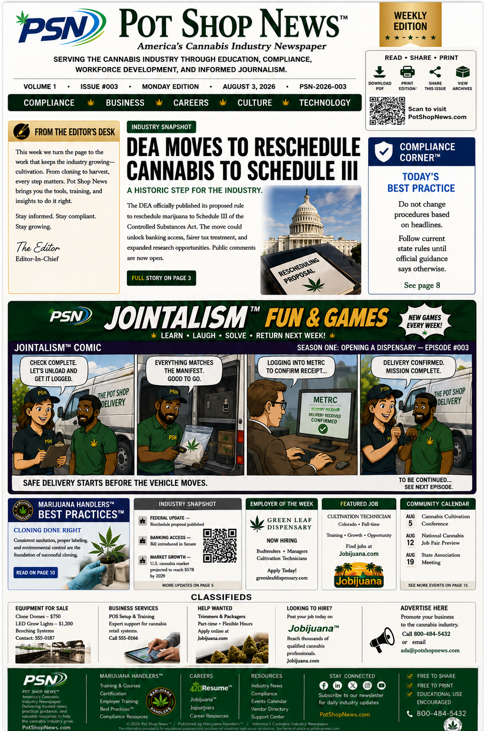 Pot Shop News Volume 1 Issue 003
